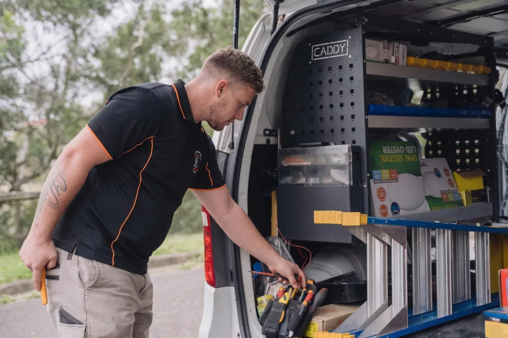 Licensed Bella Vista electrician working on a residential job